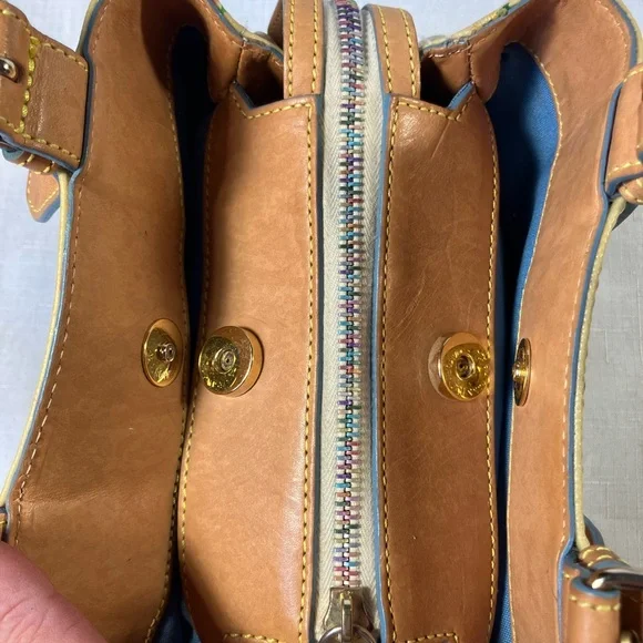 Dooney & Bourke Cream Satchel with Gold Hardware - Picture 9 of 11